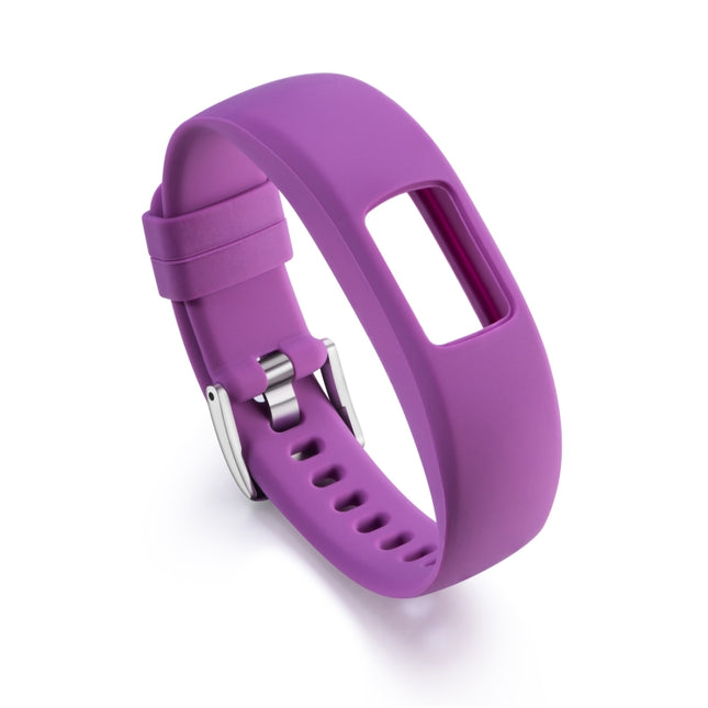 For Garmin Vivofit 4 Gloss & Color Integrated Silicone Strap(Purple)-garmade.com