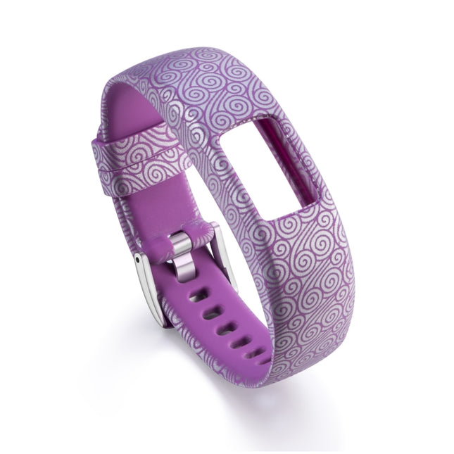 For Garmin Vivofit 4 Gloss & Color Integrated Silicone Strap(Purple Clouds)-garmade.com