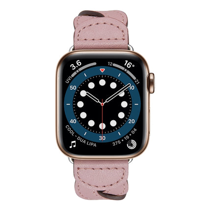 Weave Watch Band For Apple Watch Series 9&8&7 41mm / SE 3&SE 2&6&SE&5&4 40mm / 3&2&1 38mm(Pink)-garmade.com
