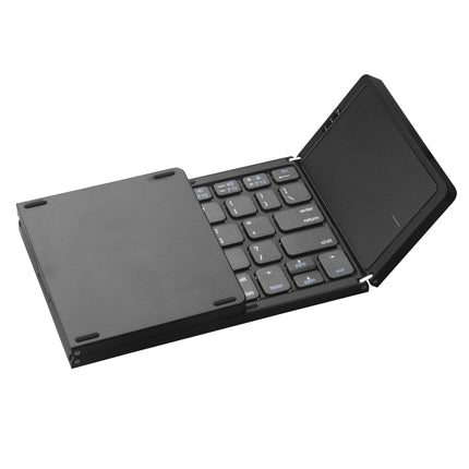 B089T Foldable Bluetooth Keyboard Rechargeable with Touchpad(Black)-garmade.com
