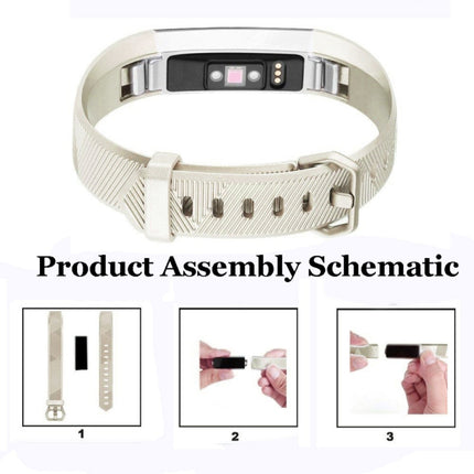 For Fitbit Alta / Alta HR Metal-color Watch Strap Belt Buckle Watchband(Champagne Gold)-garmade.com