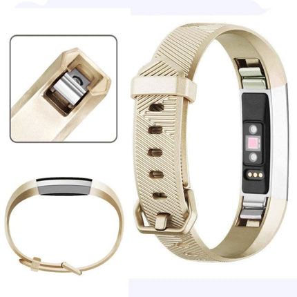 For Fitbit Alta / Alta HR Metal-color Watch Strap Belt Buckle Watchband(Champagne Gold)-garmade.com