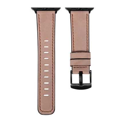 Retro Leather Watch Band For Apple Watch Series 9&8&7 41mm / SE 3&SE 2&6&SE&5&4 40mm / 3&2&1 38mm(Pink)-garmade.com