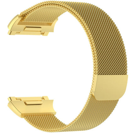 For FITBIT Ionic Milanese Watch Strap Large Size : 24X2.2cm(Golden)-garmade.com