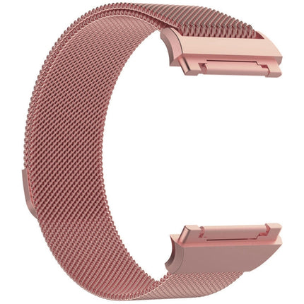 For FITBIT Ionic Milanese Watch Strap Large Size : 24X2.2cm(Rose Pink)-garmade.com