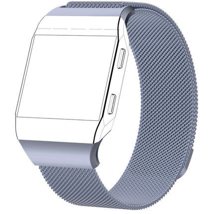 For FITBIT Ionic Milanese Watch Strap Large Size : 24X2.2cm(Space Gray)-garmade.com