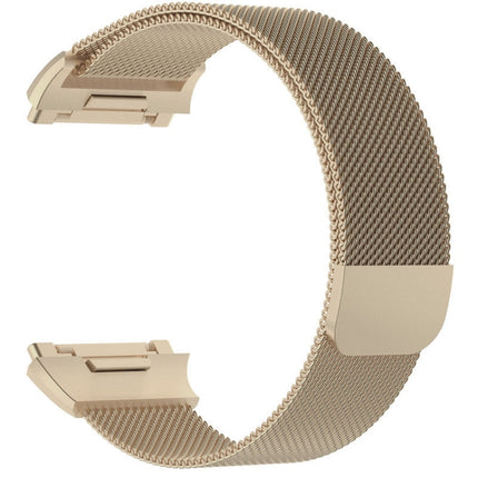 For FITBIT Ionic Milanese Watch Strap Large Size : 24X2.2cm(Champagne Gold)-garmade.com