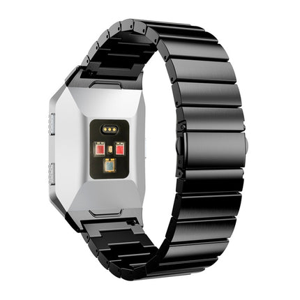 For FITBIT Ionic Stainless Steel Watch Strap(Black)-garmade.com