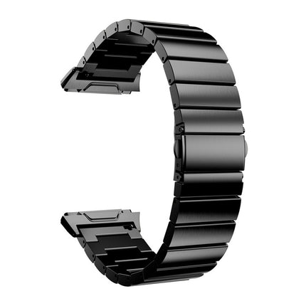 For FITBIT Ionic Stainless Steel Watch Strap(Black)-garmade.com