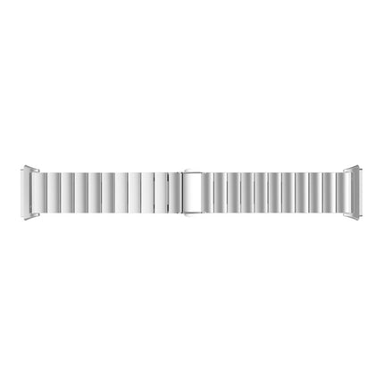 For FITBIT Ionic Stainless Steel Watch Strap(Silver)-garmade.com