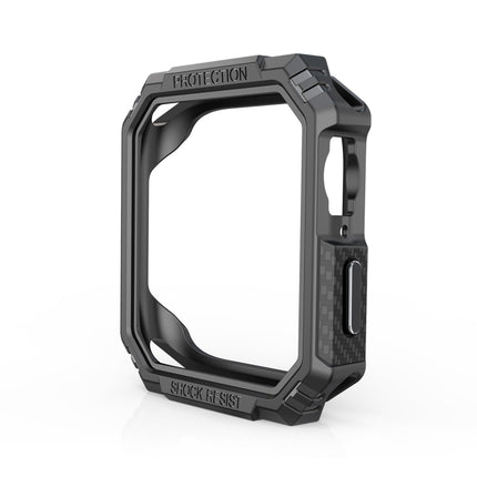 Carbon Fiber Contrast Color Protective Case For Apple Watch Series 9 / 8 / 7 41mm(Pewter)-garmade.com