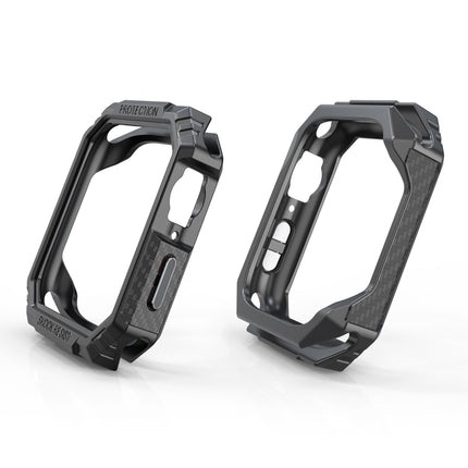 Carbon Fiber Contrast Color Protective Case For Apple Watch Series 6 & SE & 5 & 4 40mm(Pewter)-garmade.com