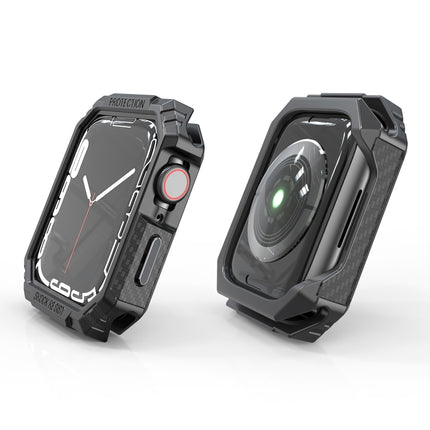 Carbon Fiber Contrast Color Protective Case For Apple Watch Series 6 & SE & 5 & 4 40mm(Pewter)-garmade.com