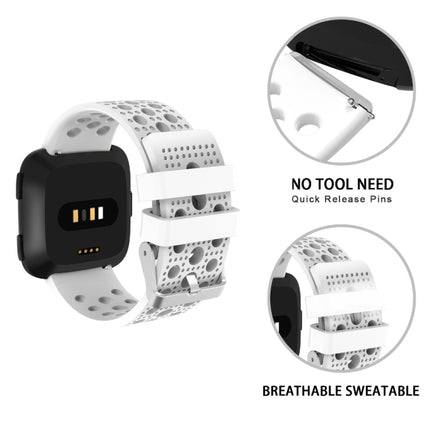 For FITBIT Versa Breathable Watch Strap(White)-garmade.com