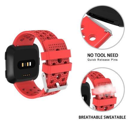 For FITBIT Versa Breathable Watch Strap(Orange Red)-garmade.com