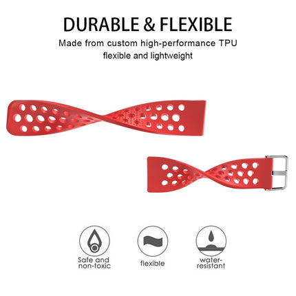 For FITBIT Versa Breathable Watch Strap(Orange Red)-garmade.com