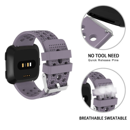For FITBIT Versa Breathable Watch Strap(Light Purple)-garmade.com
