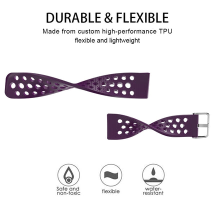 For FITBIT Versa Breathable Watch Strap(Purple)-garmade.com