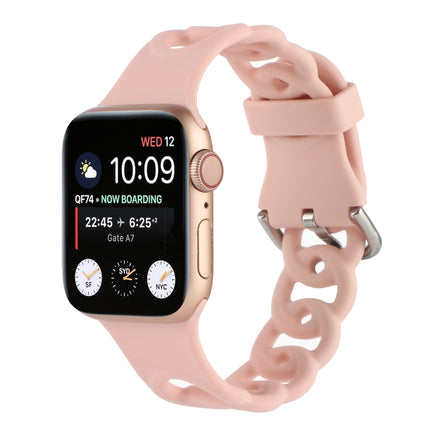 Hollow Silicone Watch Band For Apple Watch Ultra 49mm&Watch Ultra 2 49mm / Series 9&8&7 45mm / SE 3&SE 2&6&SE&5&4 44mm / 3&2&1 42mm(Pink)-garmade.com