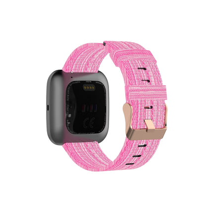 For FITBIT Versa Canvas Watch Strap(Pink)-garmade.com