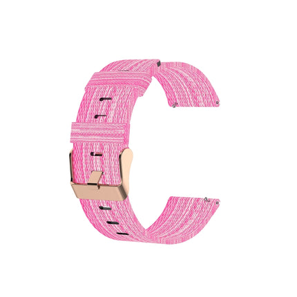 For FITBIT Versa Canvas Watch Strap(Pink)-garmade.com