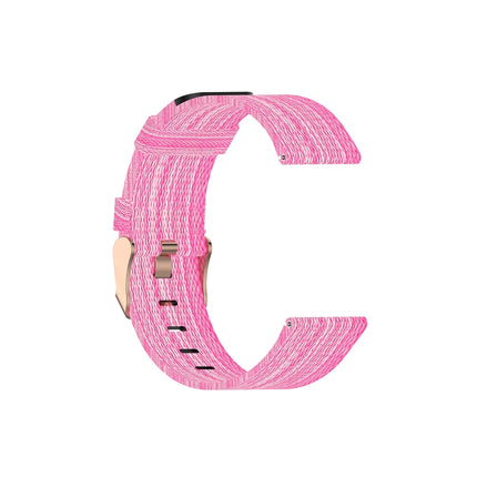 For FITBIT Versa Canvas Watch Strap(Pink)-garmade.com