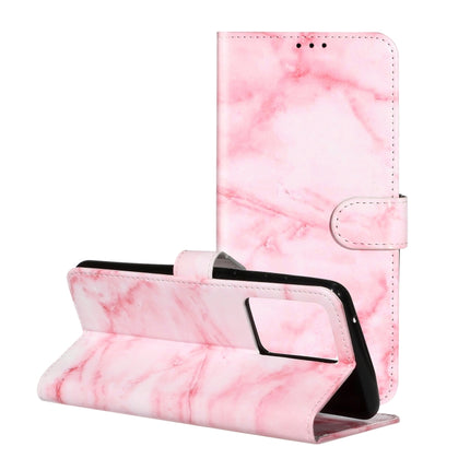 For Galaxy S20+ Colored Drawing Marble Pattern Horizontal Flip PU Leather Case with Holder & Card Slots & Wallet(Pink)-garmade.com