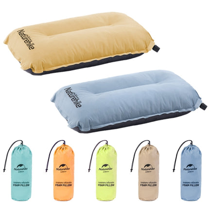 Naturehike NH17A001-L Sponge Automatic Inflatable Travel Portable Cushion Pillow(Yellow)-garmade.com