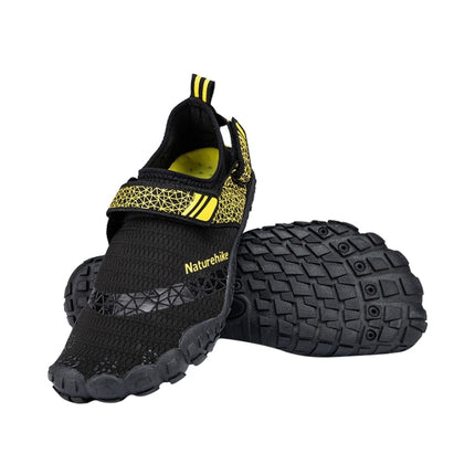 Naturehike NH20FS022 Rubber Sole Quick-drying Beach Shoes, Size:XL(Black+Yellow)-garmade.com