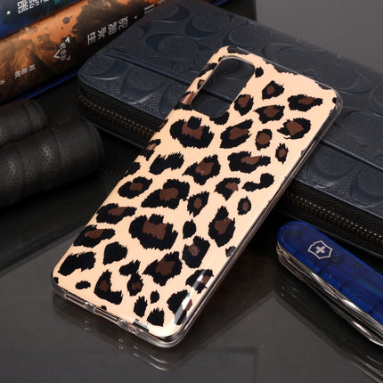 For Galaxy S20 Plating Marble Pattern Soft TPU Protective Case(Leopard)-garmade.com