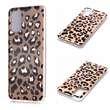 For Galaxy S20+ Plating Marble Pattern Soft TPU Protective Case(Leopard)-garmade.com