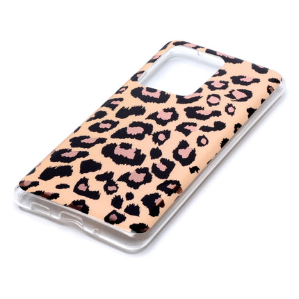 For Galaxy S20 Ultra Plating Marble Pattern Soft TPU Protective Case(Leopard)-garmade.com