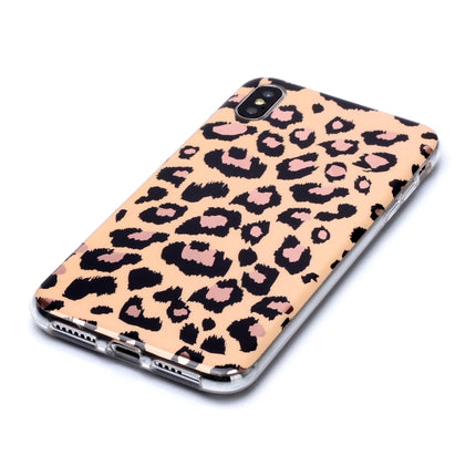 For iPhone XS Max Plating Marble Pattern Soft TPU Protective Case(Leopard)-garmade.com