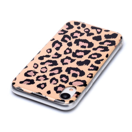 For iPhone XR Plating Marble Pattern Soft TPU Protective Case(Leopard)-garmade.com