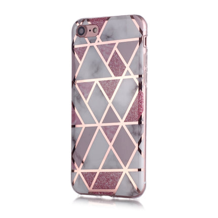 For iPhone 6 Plus / 6s Plus Plating Marble Pattern Soft TPU Protective Case(Pink)-garmade.com