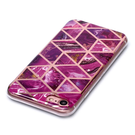 For iPhone 6 Plus / 6s Plus Plating Marble Pattern Soft TPU Protective Case(Purple)-garmade.com