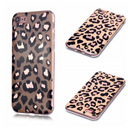 For iPhone 6 Plus / 6s Plus Plating Marble Pattern Soft TPU Protective Case(Leopard)-garmade.com