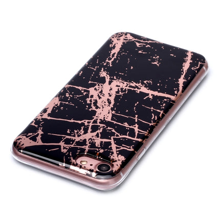 For iPhone 6 Plus / 6s Plus Plating Marble Pattern Soft TPU Protective Case(Black Gold)-garmade.com