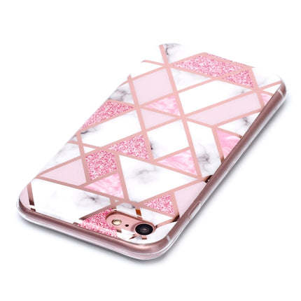 For iPhone 6 / 6s Plating Marble Pattern Soft TPU Protective Case(Pink)-garmade.com