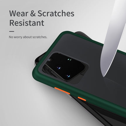 For Galaxy S20+ ROCK Guard Pro Series Shockproof TPU + PC Protective Case(Dark Green + Orange)-garmade.com