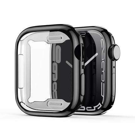 DUX DUCIS Samo Series Electroplated TPU Watch Case For Apple Watch Series 9 / 8 / 7 45mm(Black)-garmade.com