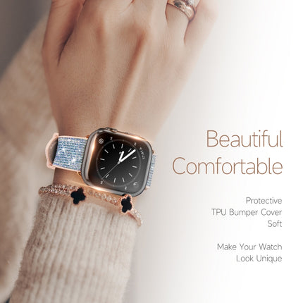 DUX DUCIS Samo Series Electroplated TPU Watch Case For Apple Watch Series 9 / 8 / 7 45mm(Black)-garmade.com