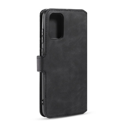 For Galaxy S20 DG.MING Retro Oil Side Horizontal Flip Case with Holder & Card Slots & Wallet(Black)-garmade.com
