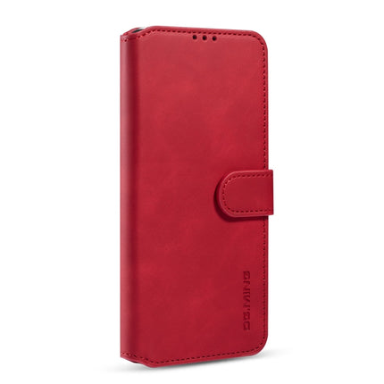 For Galaxy S20 DG.MING Retro Oil Side Horizontal Flip Case with Holder & Card Slots & Wallet(Red)-garmade.com