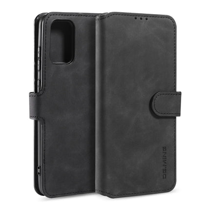 For Galaxy S20+ DG.MING Retro Oil Side Horizontal Flip Case with Holder & Card Slots & Wallet(Black)-garmade.com