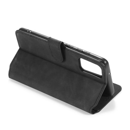 For Galaxy S20+ DG.MING Retro Oil Side Horizontal Flip Case with Holder & Card Slots & Wallet(Black)-garmade.com