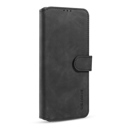 For Galaxy S20 Ultra DG.MING Retro Oil Side Horizontal Flip Case with Holder & Card Slots & Wallet(Black)-garmade.com