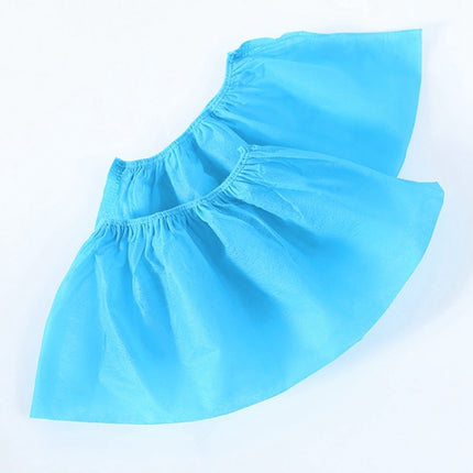 100 PCS 400g Disposable Shoe Covers For Kids Indoor Cleaning Floor Thicken Non-Woven Fabric Overshoes(Baby Blue)-garmade.com