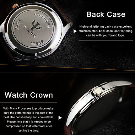 YAZOLE 315 Simple Large Dial Waterproof Sports Quartz Watch(Black+Black)-garmade.com