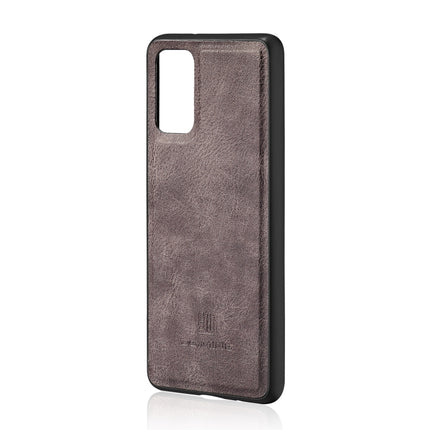 For Galaxy S20 DG.MING Crazy Horse Texture Flip Detachable Magnetic Leather Case with Holder & Card Slots & Wallet(Grey)-garmade.com